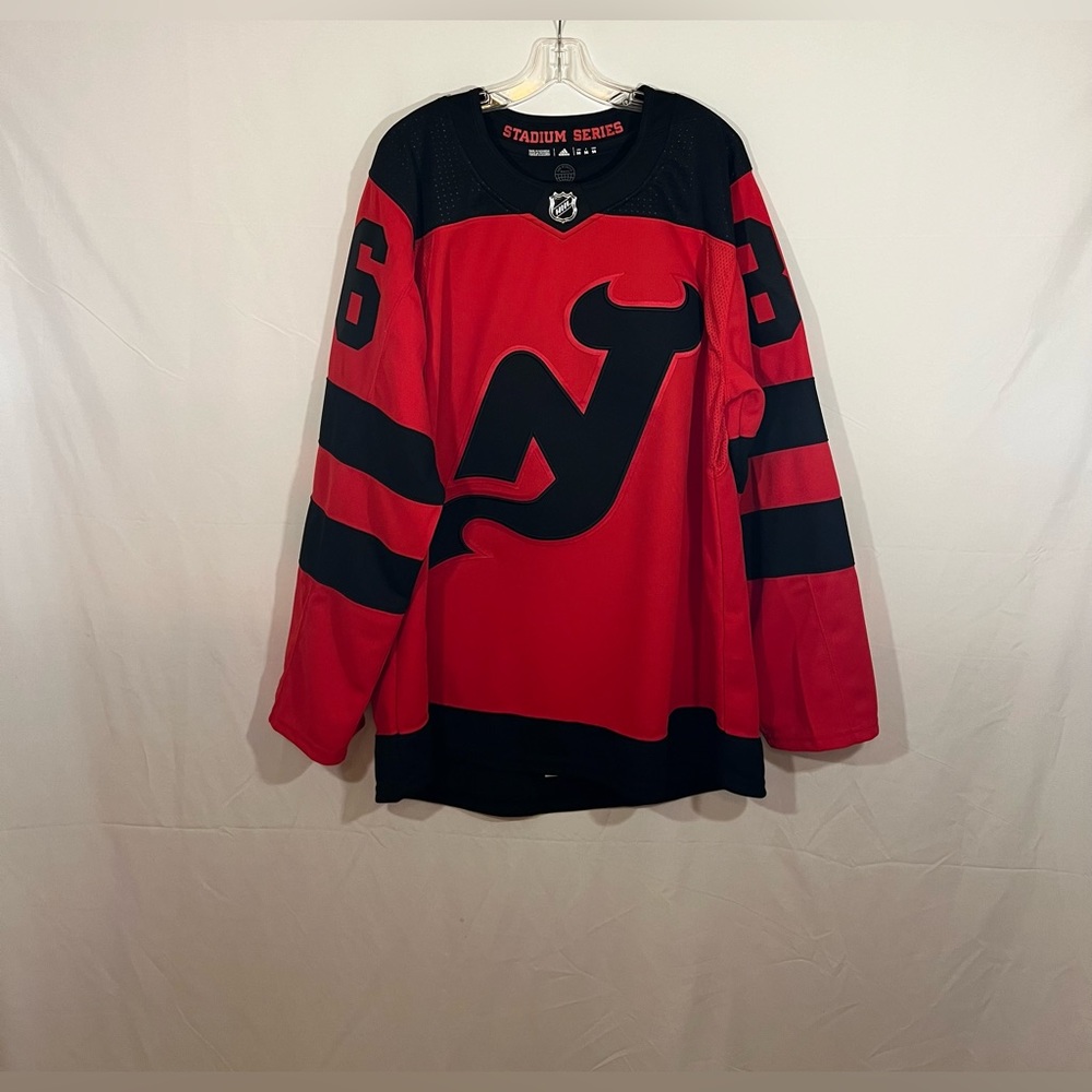 Adidas New Jersey Devils #86 Jack Hughes Primegreen Stadium Series Jersey